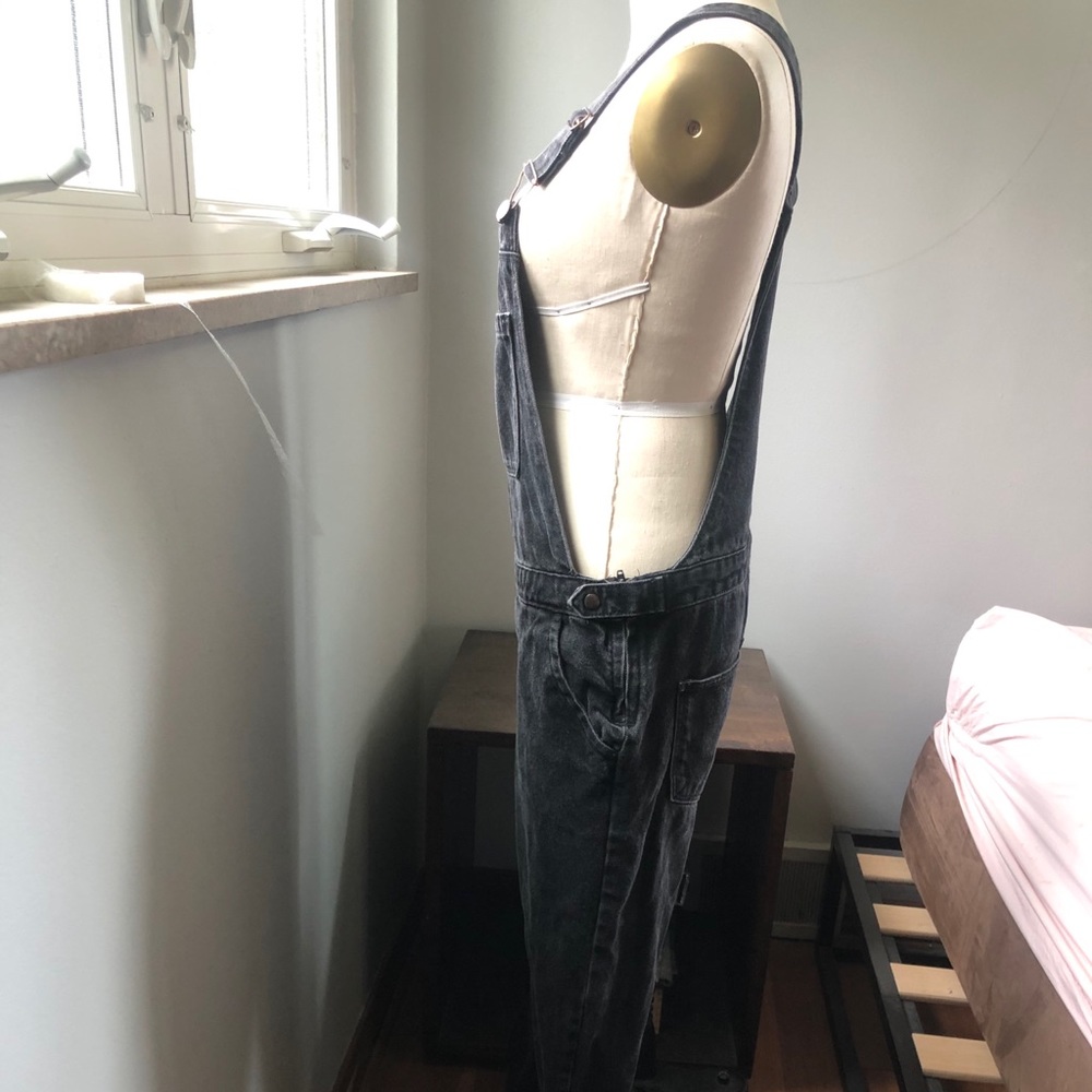 Topshop Black Denim Overalls - Picture 5 of 11